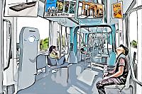 case-141-Sacham-dans-le-tram-qui-regarde-les-affiches-,-musée-d'Afrique